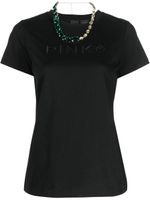 PINKO t-shirt à ornements en cristal - Noir