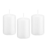 8x Witte cilinderkaars/stompkaars 5 x 8 cm 18 branduren