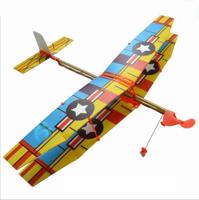 DIY assembleren rubber aangedreven model vliegtuig zweefvliegtuig speelgoed educatief speelgoed willekeurige stijl levering