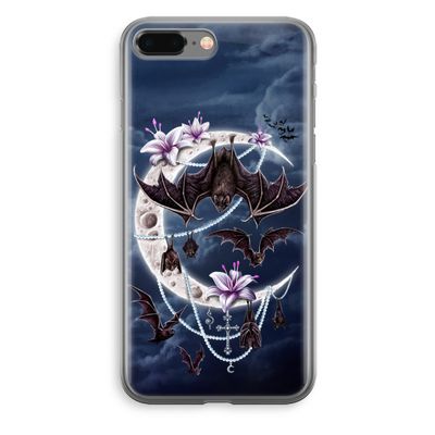 Vleermuizen Maan: iPhone 8 Plus Transparant Hoesje