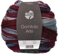 Lana Grossa Gomitolo Arte 1016 Grijsblauw/jeans/wijn/grijsrood/aubergine