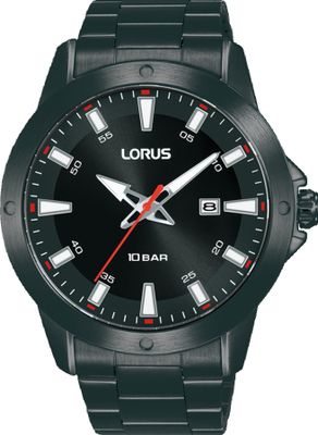 Lorus RH963PX9 Horloge staal-carbon zwart 44 mm