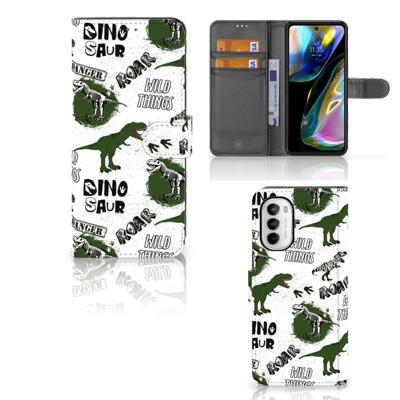 Telefoonhoesje | Met pasjeshouder | voor Motorola Moto G52 | Moto G82 Dinosaurus