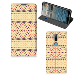 Nokia 2.4 Hoesje met Magneet Aztec Yellow