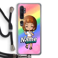 Chibi Maker vrouw: Xiaomi Mi Note 10 Pro Transparant Hoesje met koord