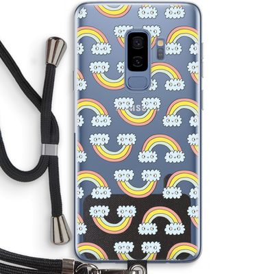 Regenboog: Samsung Galaxy S9 Plus Transparant Hoesje met koord