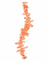 Oranje Koraal Splitkralen Streng Imitatie 40 cm 20 gram - thumbnail