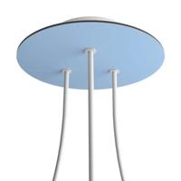 Ronde plafondkap minimalistisch 3 uitgangen - lichtblauw 20 cm