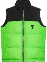 AMI Paris gilet matelassé à logo appliqué - Vert