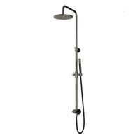 Hotbath Cobber M438 regendoucheset met omstel en 150cm doucheslang met 20cm ronde hoofddouche staafhanddouche ijzer verouderd M438AI