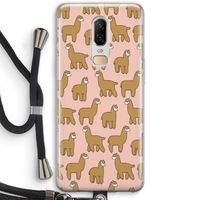 Alpacas: OnePlus 6 Transparant Hoesje met koord