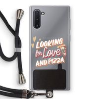 Pizza is the answer: Samsung Galaxy Note 10 Transparant Hoesje met koord