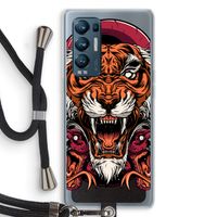 Tiger and Rattlesnakes: Oppo Find X3 Neo Transparant Hoesje met koord