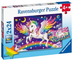 Ravensburger puzzel 2x24 stukjes eenhoorn en pegasus