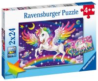 Ravensburger puzzel 2x24 stukjes eenhoorn en pegasus