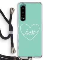 Best heart pastel: Sony Xperia 5 III Transparant Hoesje met koord