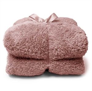 Unique Living Unique Living Teddy plaid 150x200cm old pink