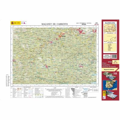 Topografische kaart 219 MT50 Maçanet de Cabrenys | CNIG - Instituto Geográfico Nacional1