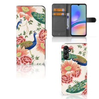 Telefoonhoesje met Pasjes voor Samsung Galaxy A05s Pink Peacock