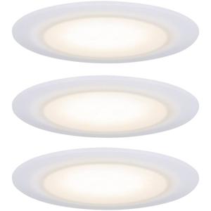 Paulmann LED-inbouwlamp voor badkamer Set van 3 stuks 19.5 W Satijn, Wit