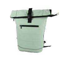 Roltop rugzak Leek 17 inch mat rubber PU mint green - thumbnail