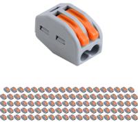 Grijs/Oranje Verbinding Lasklemmen - 2 Polig - 100 Stuks