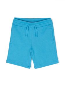 Stella McCartney Kids short de sport en coton à logo imprimé - Bleu