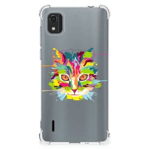 Nokia C2 2nd Edition Stevig Bumper Hoesje Cat Color