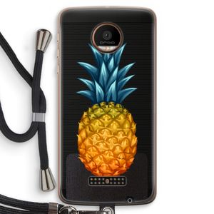 Grote ananas: Motorola Moto Z Force Transparant Hoesje met koord