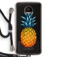 Grote ananas: Motorola Moto Z Force Transparant Hoesje met koord