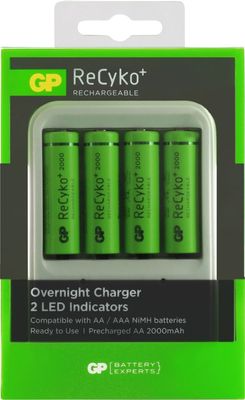 GP Batteries PowerBank 420 met ReCyko+ AA 2000 oplader + 4x AA batterijen GP Batteries PowerBank 420 met ReCyko+ AA 2000 oplader + 4x AA batterijen
