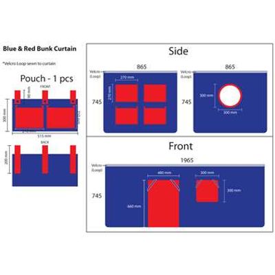 Vipack speelgordijn Domino - blauw - 196,5x86,5x74,5 cm