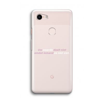 uw waarde daalt niet: Google Pixel 3 Transparant Hoesje
