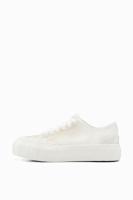 Sneakers met plateauzool en transparante onderdelen - WHITE - 40