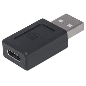 Manhattan USB 2.0 Adapter [1x USB-A 2.0 stekker - 1x USB-C bus] Stekker past op beide manieren