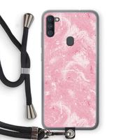 Abstract Painting Pink: Samsung Galaxy A11 Transparant Hoesje met koord