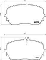 Remblokkenset, schijfrem BREMBO, u.a. für Mercedes-Benz