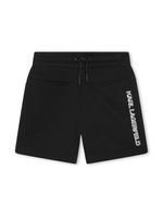 Karl Lagerfeld Kids short de sport à logo imprimé - Noir