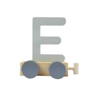 JeP kids houten treinletter E-zilver