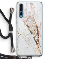 Goud marmer: Huawei P20 Pro Transparant Hoesje met koord