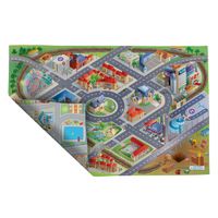 Achoka Speelkeed Treinspoor en Stad, 100x150cm - thumbnail