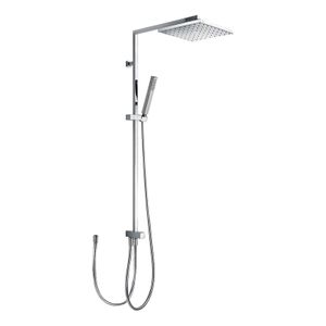 Tres Cuadro glijstang set met regendouche 95 cm vierkant chroom