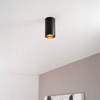 Canopus nero s by LUSENZ - Cilindervormige opbouwspot met mat zwarte coating