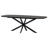 WOOOD Arros Eettafel Uitschuifbaar - Zwart - 75x180|220x90