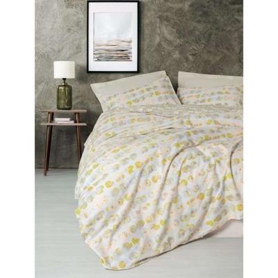 Beddengoedset - 1 dekbedovertrek 220 x 240 cm + 2 kussenslopen 60 x 60 cm - 100% katoen - Beige