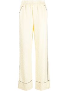 Off-White pantalon élastiqué à logo en jacquard - Jaune