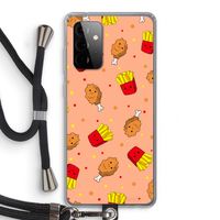 Chicken 'n Fries: Samsung Galaxy A72 5G Transparant Hoesje met koord
