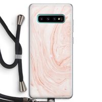 Peach bath: Samsung Galaxy S10 Plus Transparant Hoesje met koord