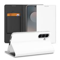 Samsung Galaxy S25 FE Stand Case Hoesje Wit met Spreekgaatjes