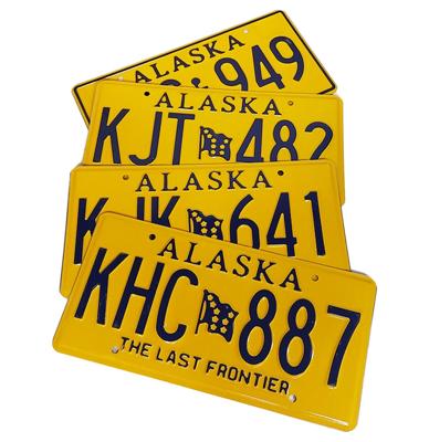 Alaska Originele Amerikaanse Kentekenplaat - Geel Alaska Originele Amerikaanse Kentekenplaat - Geel